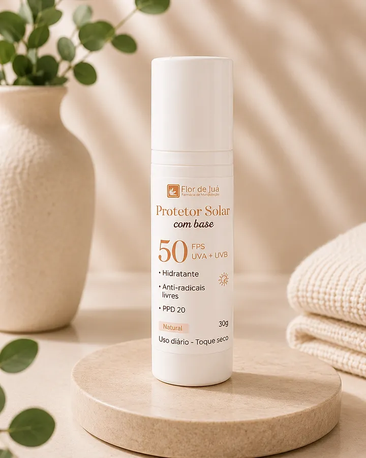 Protetor Solar FPS 50 Bege — com Vitamina C